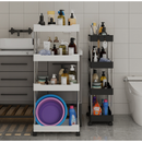 Armário Carrinho Organizador Multiuso Com 4 Camadas Com Rodinhas Cozinha Banheiro Quarto Lavanderia P, M, G ou Kit 3