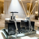 Kit Lavabo Sofisticado – Aromatizador, Difusor e Saboneteira em Vidro