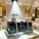 Kit Lavabo Presente Sofisticado Vidro Aromatizador Difusor Saboneteira Decoração Banheiro Quarto
