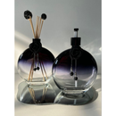 Kit Lavabo Dourado Luxo – Porta Sabonete e Difusor com Bandeja Espelhada Marmorizada