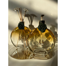 Kit Lavabo Dourado Luxo com bandeja marmorizado espelhado dourada Perolas Domum Decor