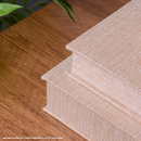 Kit 2 Caixa Livro Falso P M MDF TECIDO JUTA BEGE Decorativa Porta Objeto Elegante