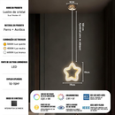 Luminária Pendente Saturno Cristal Bolhas – Elegância Gold com LED 3 Cores