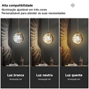 Luminária Pendente Saturno Cristal Bolhas Redondo Gold 7W Bivolt 3 Cores Luminária de Teto Cabeceira