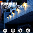 Kit Luminária Solar 4/8pcs De Escada e Parede a Prova Dágua Para Decoração Externa De Jardim e Muro