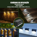 Kit Luminária Solar 4/8pcs De Escada e Parede a Prova Dágua Para Decoração Externa De Jardim e Muro
