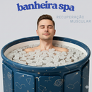 Banheira Dobrável SPA Adulto Portátil 70cm 254 Litros Ofurô Reforçado com Drenagem Rápida