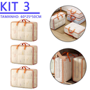Kit com 3 Organizadores Dobráveis para Guarda-Roupa com Tampa – Organização Elegante e Prática