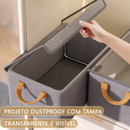 KIT 3 Organizador de guarda-roupa dobrável com tampa, usado para guardar roupas e roupas íntimas 47*28*20cm