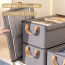 KIT 3 Organizador de guarda-roupa dobrável com tampa, usado para guardar roupas e roupas íntimas 47*28*20cm