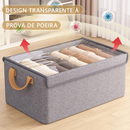KIT 3 Organizador de guarda-roupa dobrável com tampa, usado para guardar roupas e roupas íntimas 47*28*20cm