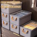 KIT 3 Organizador de guarda-roupa dobrável com tampa, usado para guardar roupas e roupas íntimas 47*28*20cm