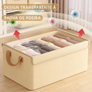 KIT 3 Organizador de guarda-roupa dobrável com tampa, usado para guardar roupas e roupas íntimas 47*28*20cm