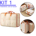 Kit com 3 Organizadores Dobráveis para Guarda-Roupa com Tampa – Organização Elegante e Prática