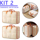 Kit com 3 Organizadores Dobráveis para Guarda-Roupa com Tampa – Organização Elegante e Prática