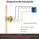 LANÇAMENTO! Arandela, Luminária De Parede Dourada de Cristal legitimo Bivolt