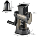 LUMAI Ralador Fatiador Cortador de Legumes Queijos de Cozinha com 3 Tubos de Aço Inox - Base Ventosa