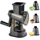 LUMAI Ralador Fatiador Cortador de Legumes Queijos de Cozinha com 3 Tubos de Aço Inox - Base Ventosa
