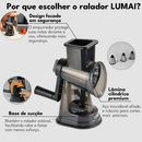 LUMAI Ralador Fatiador Cortador de Legumes Queijos de Cozinha com 3 Tubos de Aço Inox - Base Ventosa