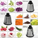 LUMAI Ralador Fatiador Cortador de Legumes Queijos de Cozinha com 3 Tubos de Aço Inox - Base Ventosa