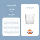 Garrafa Decanter Vidro Whisky Licor 720ml + 4 Copos 340ml