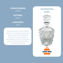 Garrafa Decanter Vidro Whisky Licor 720ml + 4 Copos 340ml