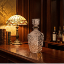 Garrafa Decanter Vidro Whisky Licor 720ml + 4 Copos 340ml