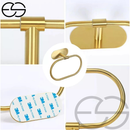 Kit Acessórios Banheiro Cabide Toalheiros Papeleira 4 Peças Dourado ES