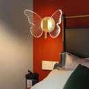 Kit 1 Luminária Arandela Borboleta Dourada LED de Parede 3 Tons de Luz iluminação interna Bivolt
