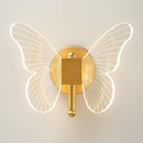 Kit 1 Luminária Arandela Borboleta Dourada LED de Parede 3 Tons de Luz iluminação interna Bivolt
