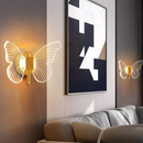 Kit 1 Luminária Arandela Borboleta Dourada LED de Parede 3 Tons de Luz iluminação interna Bivolt
