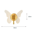 Kit 1 Luminária Arandela Borboleta Dourada LED de Parede 3 Tons de Luz iluminação interna Bivolt