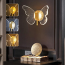 Kit 1 Luminária Arandela Borboleta Dourada LED de Parede 3 Tons de Luz iluminação interna Bivolt