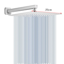 Ducha Chuveiro Inox Quadrado 30×30 cm – Com Braço 33/22 cm (Preto ou Cromado)