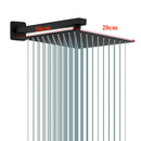 Ducha Chuveiro Inox Quadrado 30×30 cm – Com Braço 33/22 cm (Preto ou Cromado)
