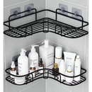 1/2/3/4/5 Suporte Porta Shampoo Organizadores De Metal Para Banheiro E Cozinha Prateleira Com Adesivos