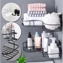 1/2/3/4/5 Suporte Porta Shampoo Organizadores De Metal Para Banheiro E Cozinha Prateleira Com Adesivos