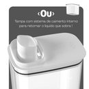 Kit Dispenser Organizador Lavanderia 2,3 e 1,5 Litros Acrílico amaciante sabão em pó Lavanderia