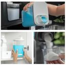 Kit Dispenser Organizador Lavanderia 2,3 e 1,5 Litros Acrílico amaciante sabão em pó Lavanderia