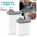 Kit Dispenser Organizador para Lavanderia – 1,5L e 2,3L Acrílico