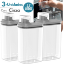 Kit Dispenser Organizador para Lavanderia – 1,5L e 2,3L Acrílico