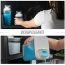 Kit Dispenser Organizador Lavanderia 2,3 e 1,5 Litros Acrílico amaciante sabão em pó Lavanderia