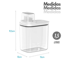 Kit Dispenser Organizador Lavanderia 2,3 e 1,5 Litros Acrílico amaciante sabão em pó Lavanderia