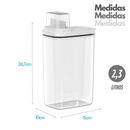 Kit Dispenser Organizador Lavanderia 2,3 e 1,5 Litros Acrílico amaciante sabão em pó Lavanderia