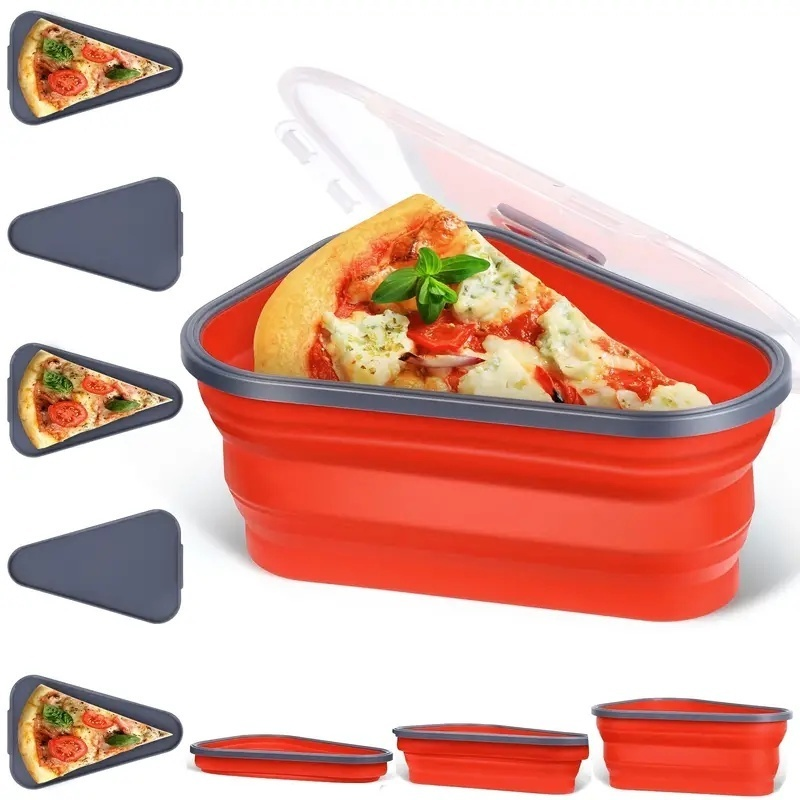 Caixa De Pizza Expansível Openwaterf Sanduíche Armazenagem Ajustável Recipiente De Fatias levehome