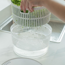 Secador de Salada 5.5L Organizador Geladeira Manual Folhas Giratório Legumes Verdura Alface Alimento