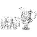Conjunto De Jarra 1,5L Com 6 Copos 300ml Diamond