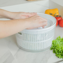 Secador de Salada 5.5L Organizador Geladeira Manual Folhas Giratório Legumes Verdura Alface Alimento