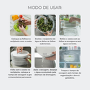 Secador de Salada 5.5L Organizador Geladeira Manual Folhas Giratório Legumes Verdura Alface Alimento