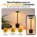 Luminária de Mesa 3 Tons Cabeceira Luxuosa Abajur Recarregável Escrivaninha LED Quarto Candeeiro